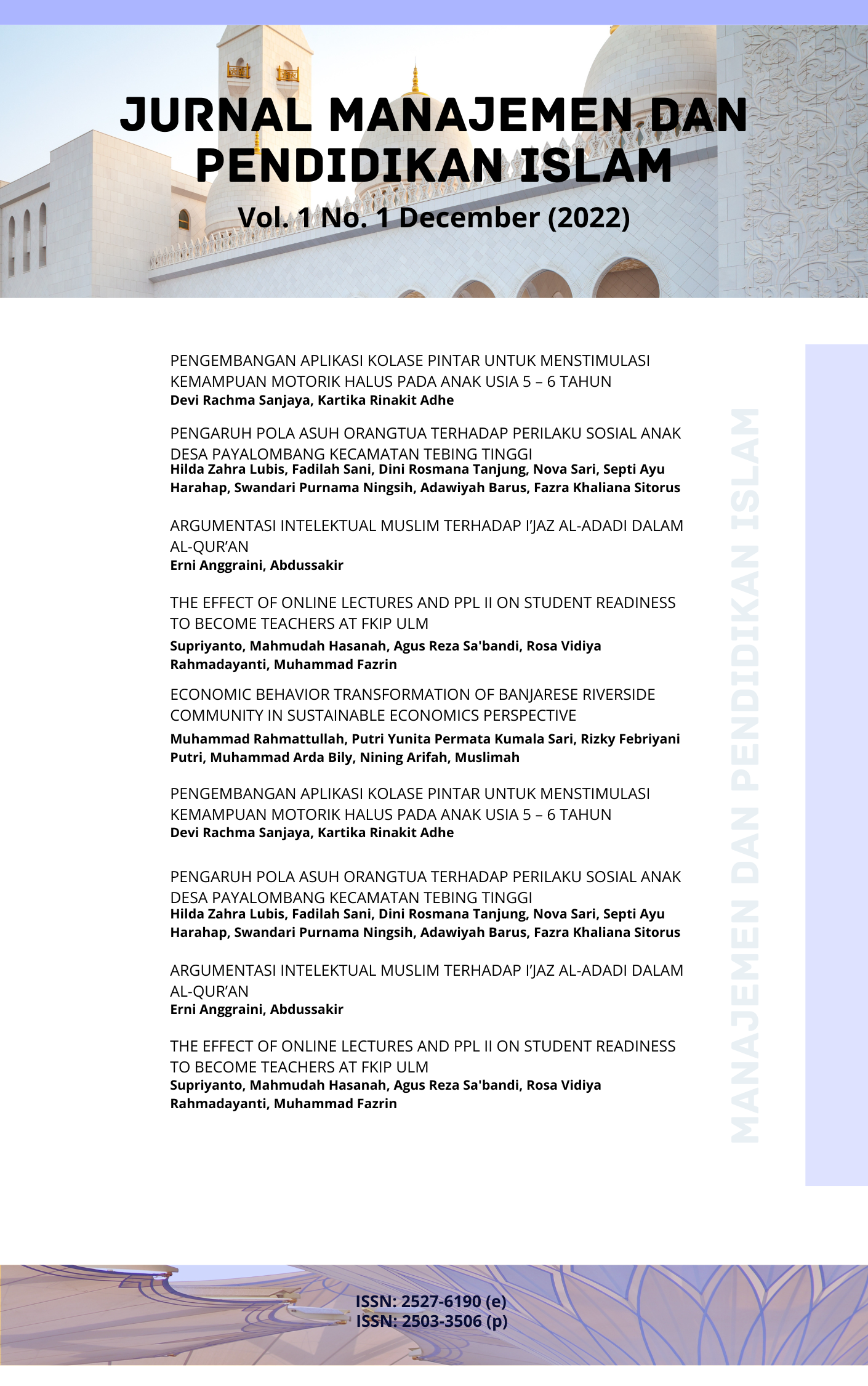 					View Vol. 4 No. 2 (2025): Jurnal Manajemen dan Pendidikan Islam: INPRESS
				